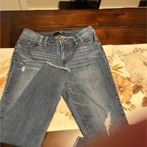 1822 Denim Women's Distressed Blue Skinny Jeans